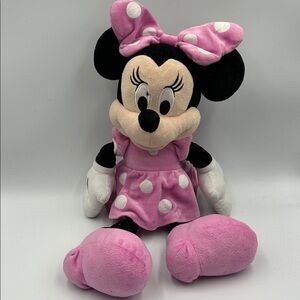 Disney Minnie Mouse Pink and Black Plush Toy 16"